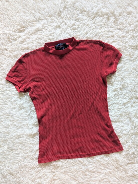 Tripp nyc Other - 90s Tripp Man Red Fishnet Sheer Mesh Stretchy Layering Mallgoth Shirt